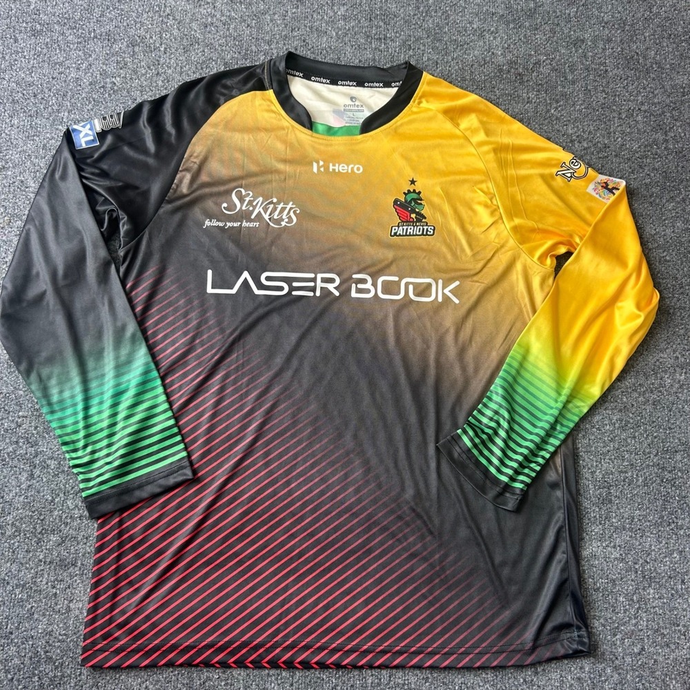 St Kitts Nevis Patriots 2020 Joshua Da Silva #7 Signed Cricket Jersey Mens L CPL